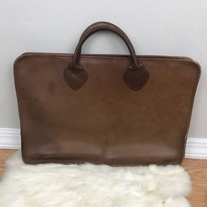 L.L.Bean | Brown Leather Laptop Carrying Case